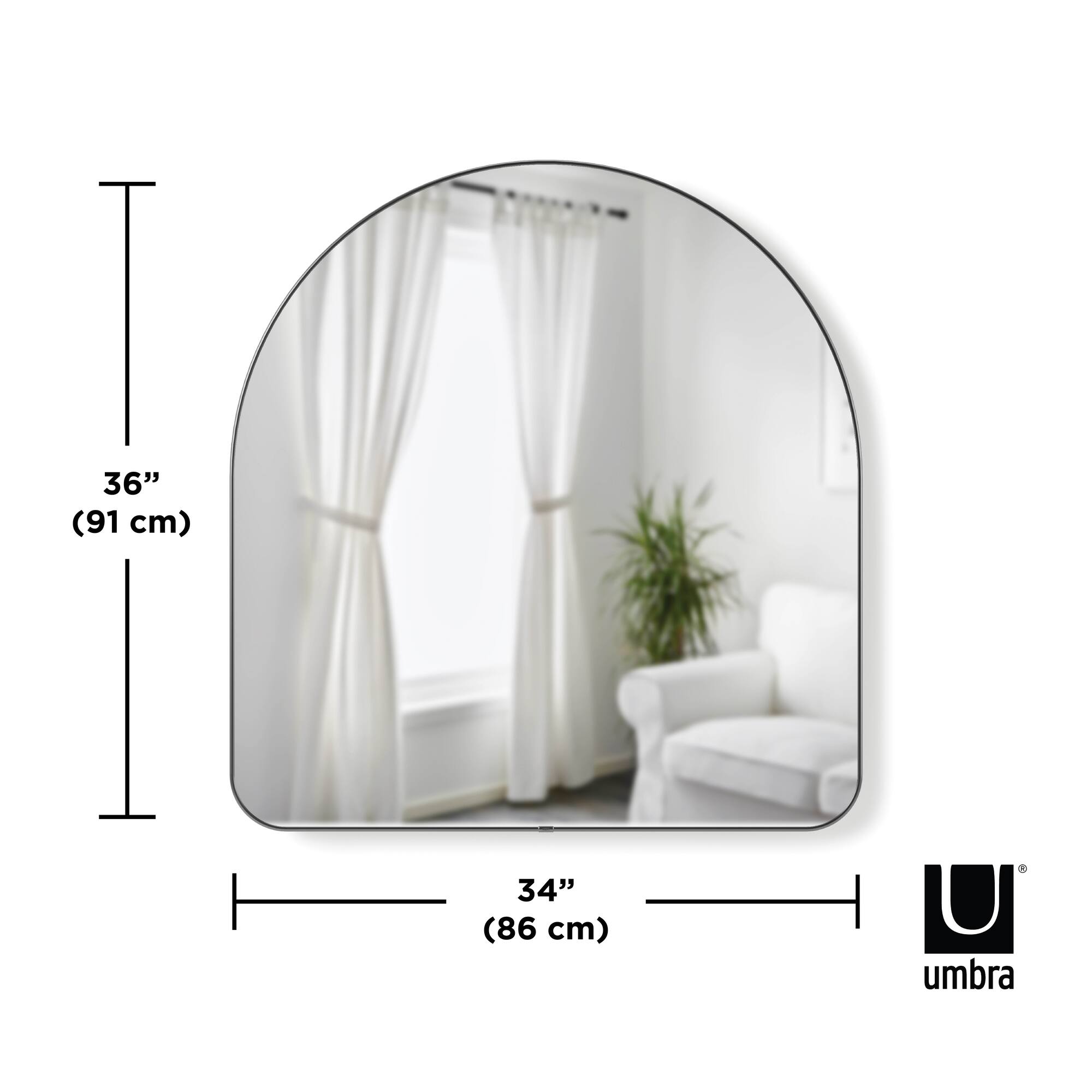 Umbra 36" Titanium Hubba Arched Mirror